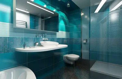 Фото голубой ванной комнаты: скачать бесплатно в 4K