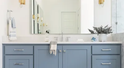 Фото голубой ванной комнаты