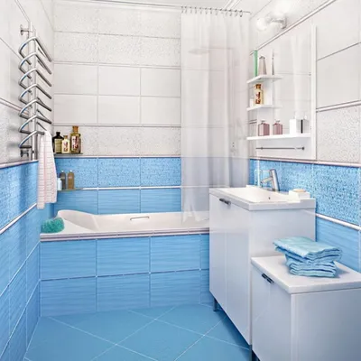 Голубая ванная комната: создайте свой уголок счастья