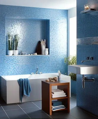 Голубая ванная комната: воплощение стиля и элегантности