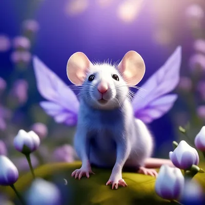 Изображение голубой крысы с загадочной аурой