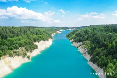 Гиф анимация с голубыми озерами Беларуси