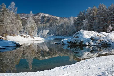 Горный Алтай: Зимние пейзажи в формате фотографии JPG