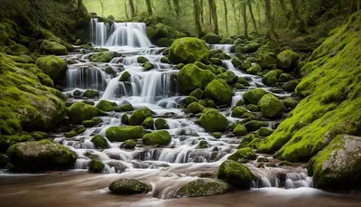 Необыкновенная красота горного водопада на фотографии