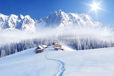 Горы снег: фото в высоком разрешении, скачать бесплатно