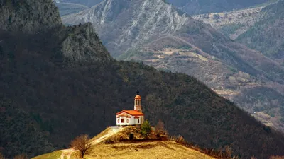 Фотография Болгарских гор в стиле арт