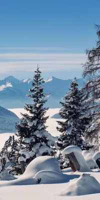 Горы зимой: Прекрасные фото в формате JPG, PNG, WebP