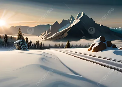 Горы зимой: Удивительные изображения для загрузки бесплатно