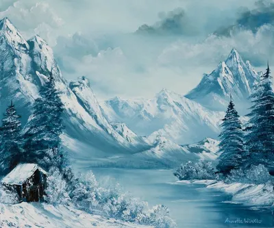 Фото гор в зимнем пейзаже