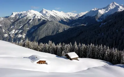 GIF фотк с зимними горами