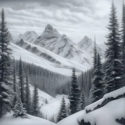 Рисунок альпийских горных пейзажей на андроид