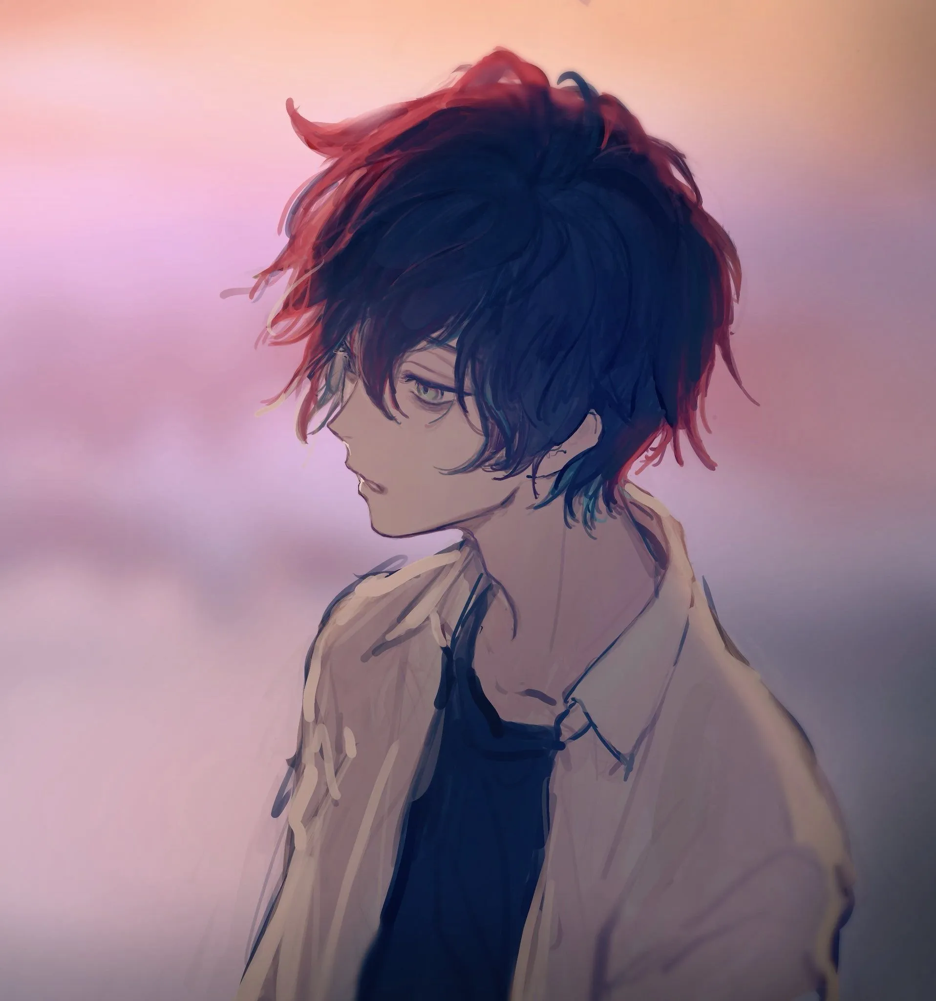 аватарка аниме мальчик грустный (91) фото