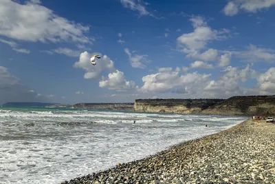 Фото Губернаторского пляжа на Кипре для использования в блоге