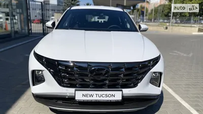 Hyundai Tucson Hybrid 2023: фото на фоне зданий