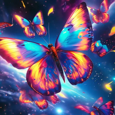 Изображения красочных бабочек
