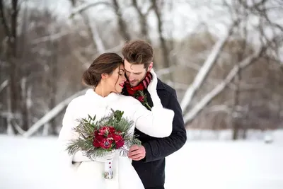 Зимние свадебные фотоистории: ледяные моменты
