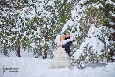 Свадебные картины под снегом: выберите свой формат