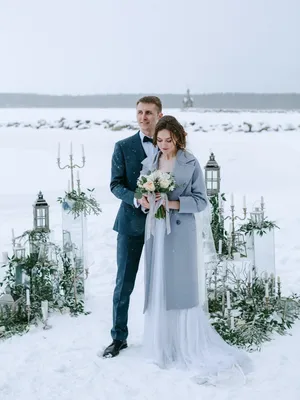 Свадебные идеи в зимних оттенках: великолепие на фото