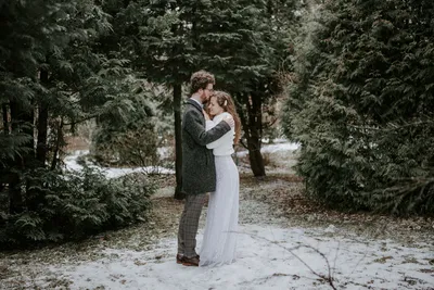 Зимний романтический свадебный стиль в изображениях
