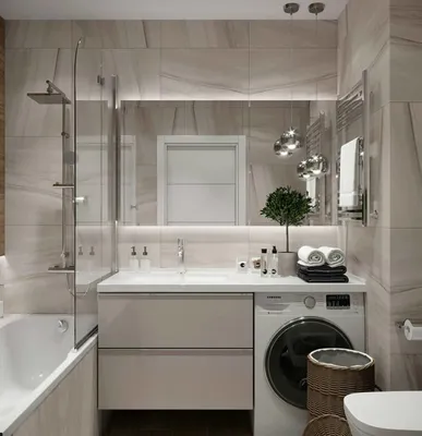 Картинки ванной комнаты с функциональным интерьером