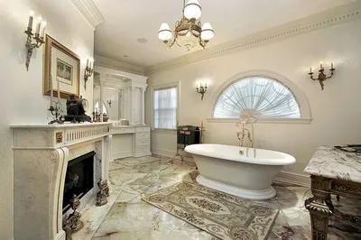 Фото идеи для оформления ванной комнаты в классическом стиле