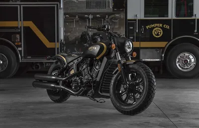 Изображение Indian Scout Bobber в движении