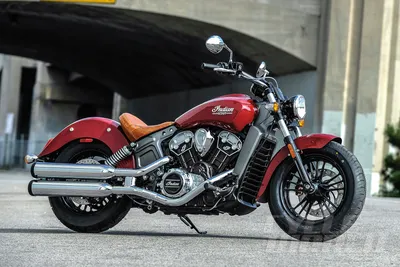 Картинка мотоцикла Indian Scout Bobber с вакуумными тормозами