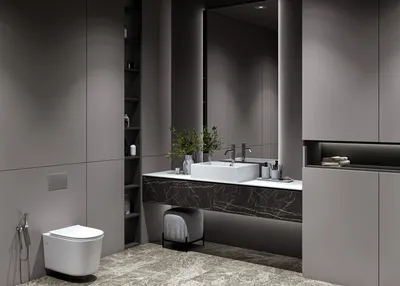 Современный шарм: уникальный дизайн ванной комнаты
