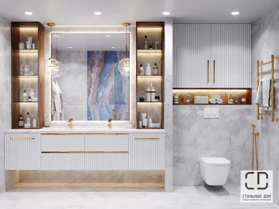 Интерьер большой ванной комнаты: выберите формат для скачивания