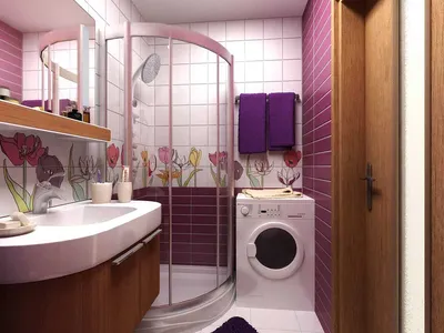 Фото интерьера для маленькой ванной комнаты 2024 года