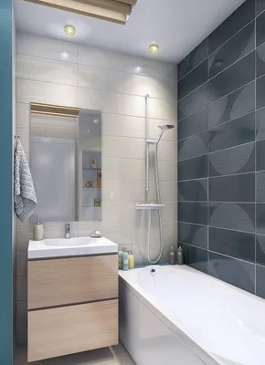 Фото интерьера ванной комнаты 3 кв м - выберите формат и размер