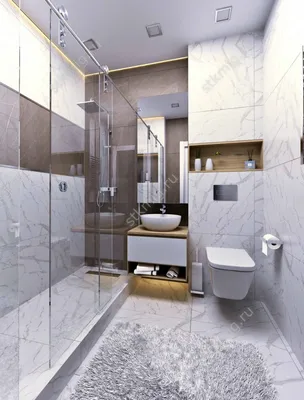 Фото ванной комнаты с современным оформлением