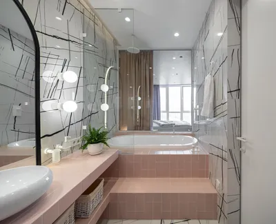 Интерьер ванной комнаты с окном: выберите размер изображения