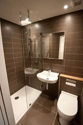 Современный и практичный дизайн ванной комнаты совмещенной с туалетом (4 кв м)