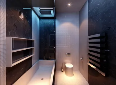 Full HD изображение ванной комнаты совмещенной с туалетом 4 кв м