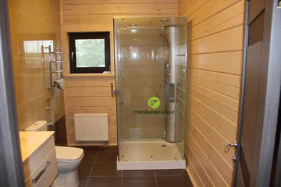 22) Фото ванной комнаты в деревянном доме: винтажный интерьер
