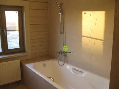 Фото: ванная комната в деревянном стиле