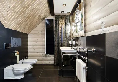 5) Фото ванной комнаты в деревянном доме: HD, Full HD, 4K