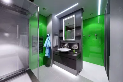 Фото интерьера ванной комнаты в высоком разрешении 4K