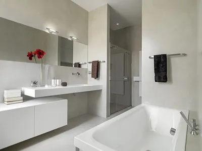 Уютная фотография ванной комнаты в обычной квартире