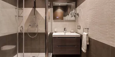 Интерьер ванной комнаты в современном стиле эконом класса: скачать в формате JPG, PNG, WebP