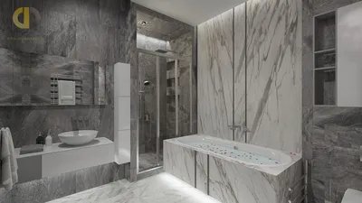 Интерьер ванной комнаты в современном стиле эконом класса: HD изображение