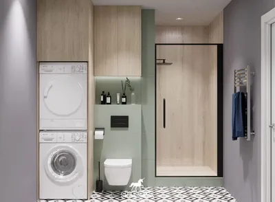 Ванная комната с современной сантехникой