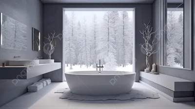 Уютная ванная комната с деревянными акцентами