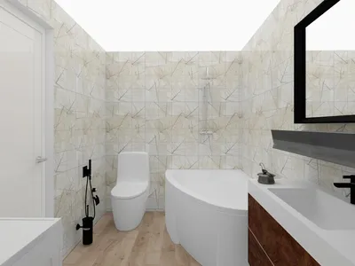 Фото ванной комнаты с эргономичным дизайном
