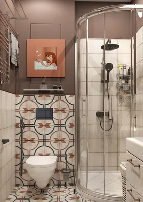Ванная комната с использованием стильных штор и аксессуаров