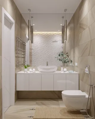 Фото интерьера ванной комнаты с элегантным дизайном