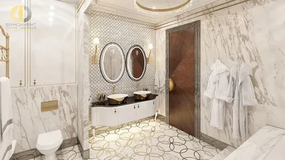 Эклектичный дизайн ванной комнаты с сочетанием разных стилей