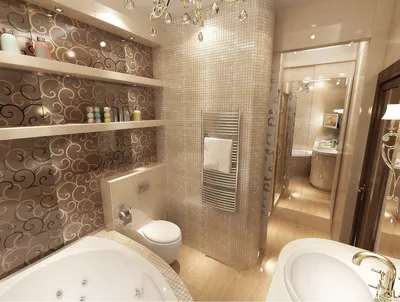 Современная ванная комната с футуристическими элементами