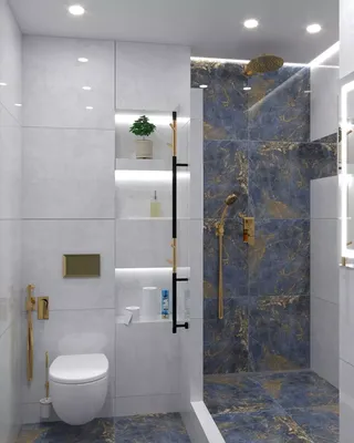 Дизайн ванной комнаты с использованием ярких цветов и геометрических узоров